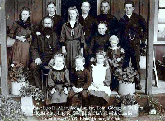 george and clarissa hickmott and family