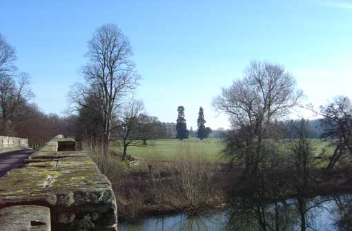 stoneleigh abbey from the bridge